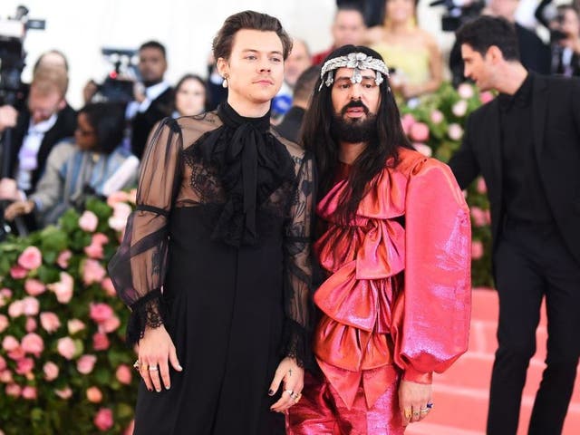 Harry Styles and Alessandro Michele at the 2019 Met Gala