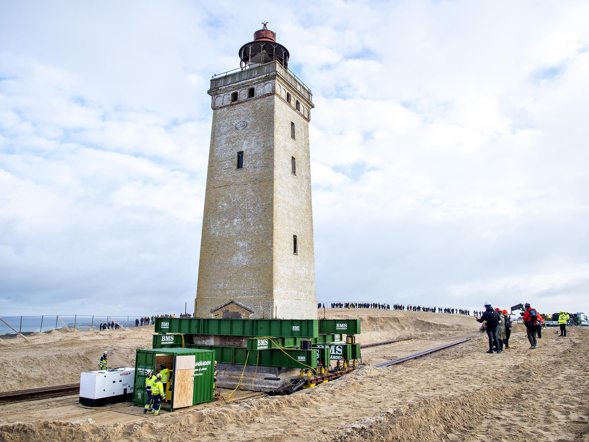 Rubjerg Knude lighthouse once stood 650 feet from the shore
