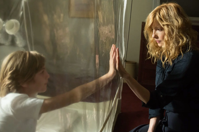 Charlie Shotwell and Kelly Reilly in Netflix's 'Eli'