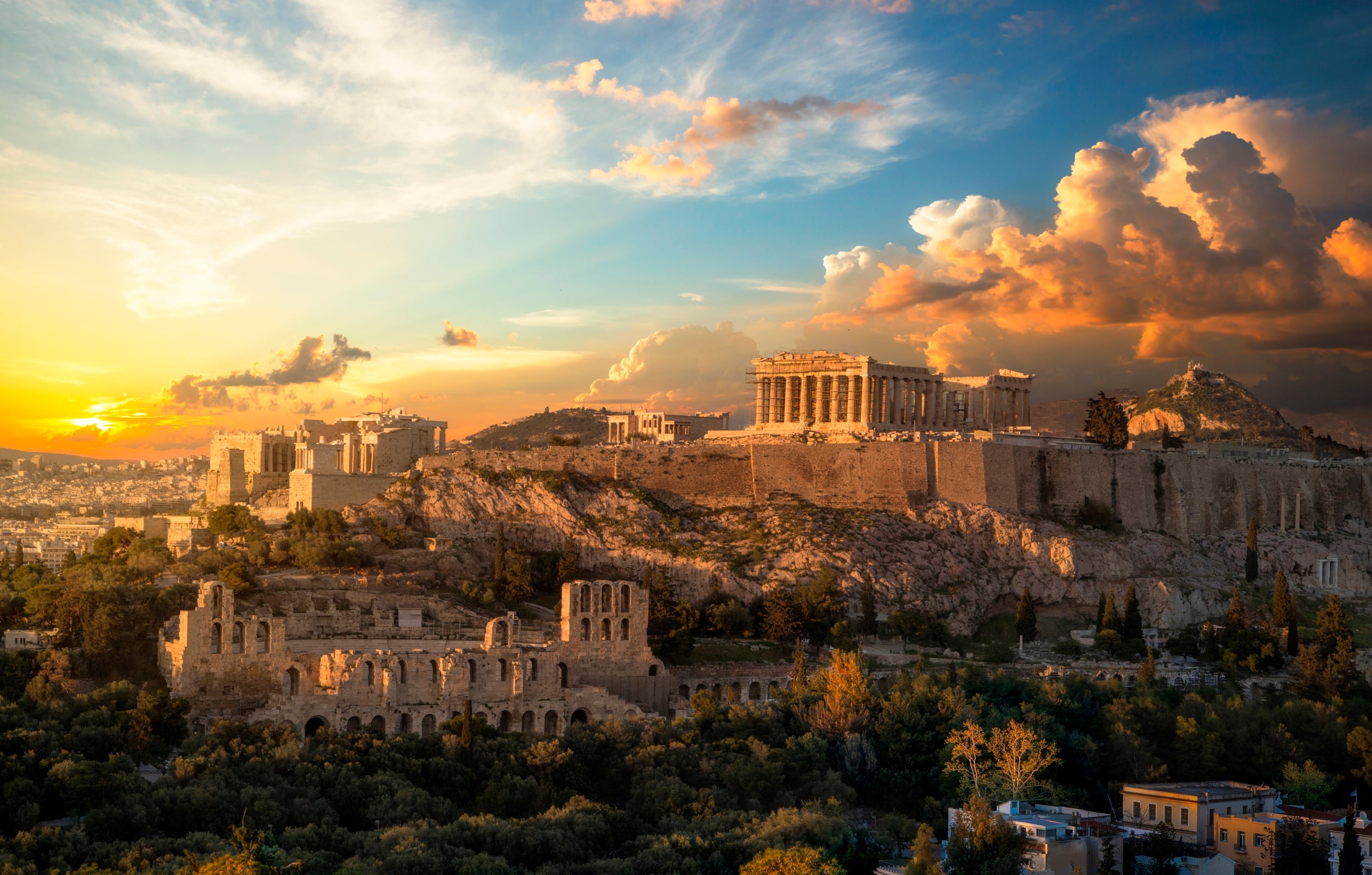 The Athens Acropolis that gazes over the city