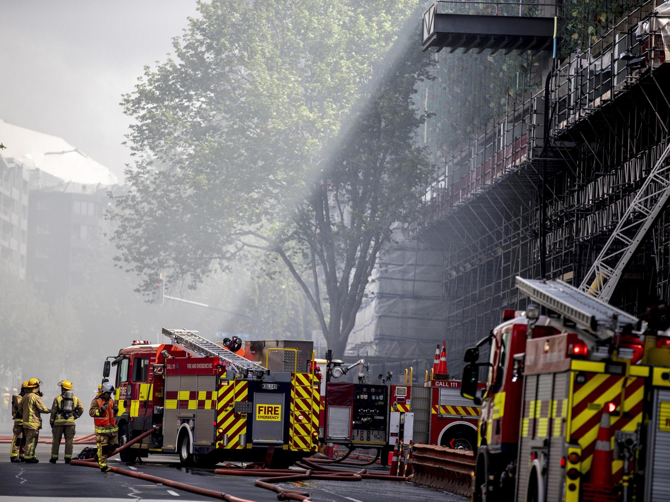 Several fire crews are battling the blaze