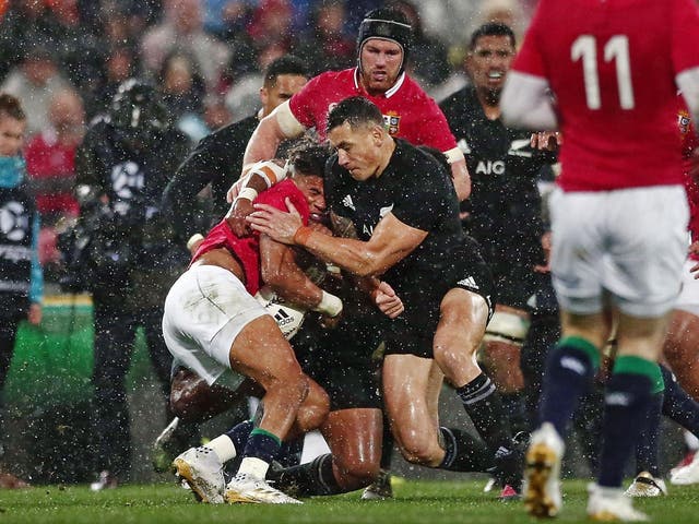 Sonny Bill Williams was sent off for this tackle on Anthony Watson