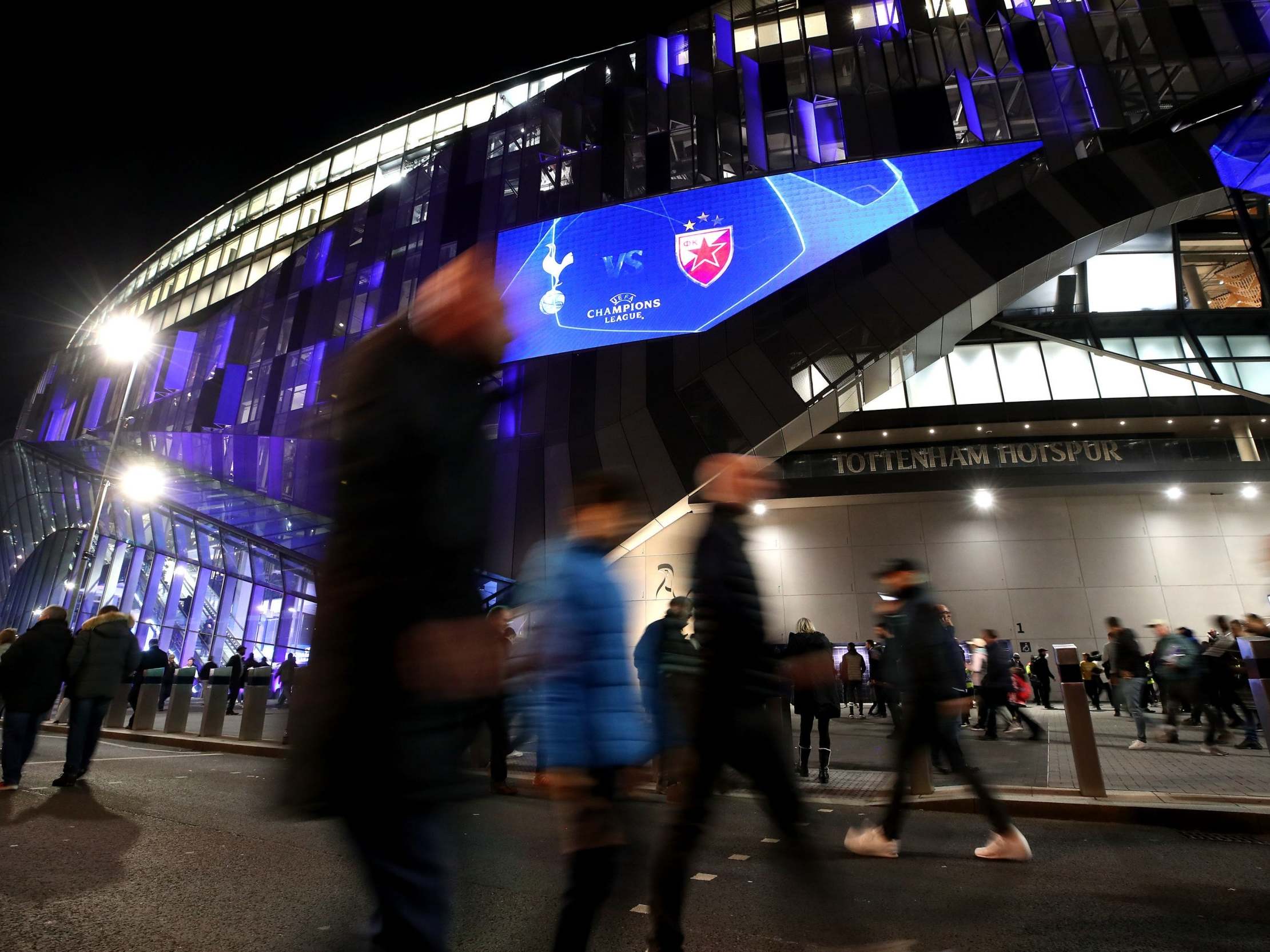 Saints end zone painted at Tottenham Hotspur Stadium ahead of Week