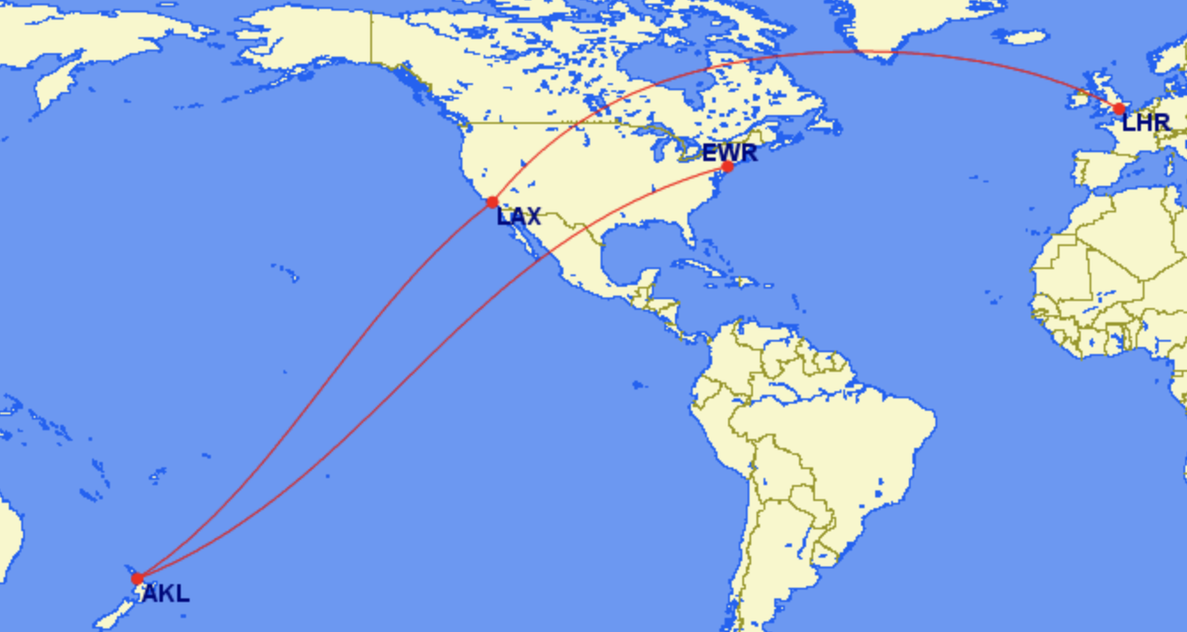 Emirates Flight Paths Map