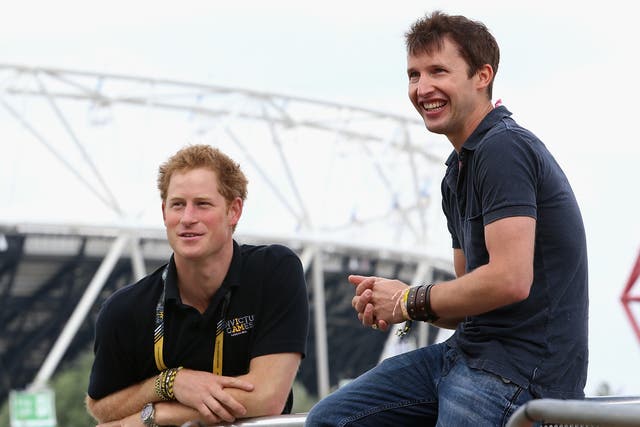 Prince Harry and James Blunt at the Invictus Games, 14 September 2014