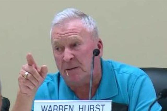 County commissioner Warren Hurst made the comments during a meeting on the Second Amendment