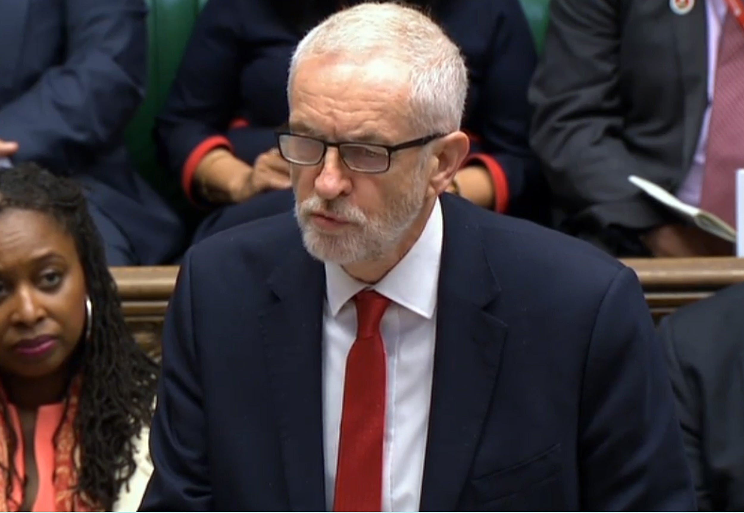 The Labour leader speaks during PMQs on Wednesday