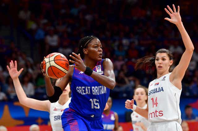 Britain's Temi Fagbenle during the Women's Eurobasket 2019 third-place match