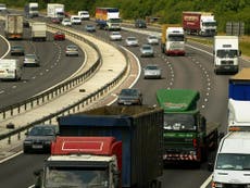 Motorway closed after lorry spills beans