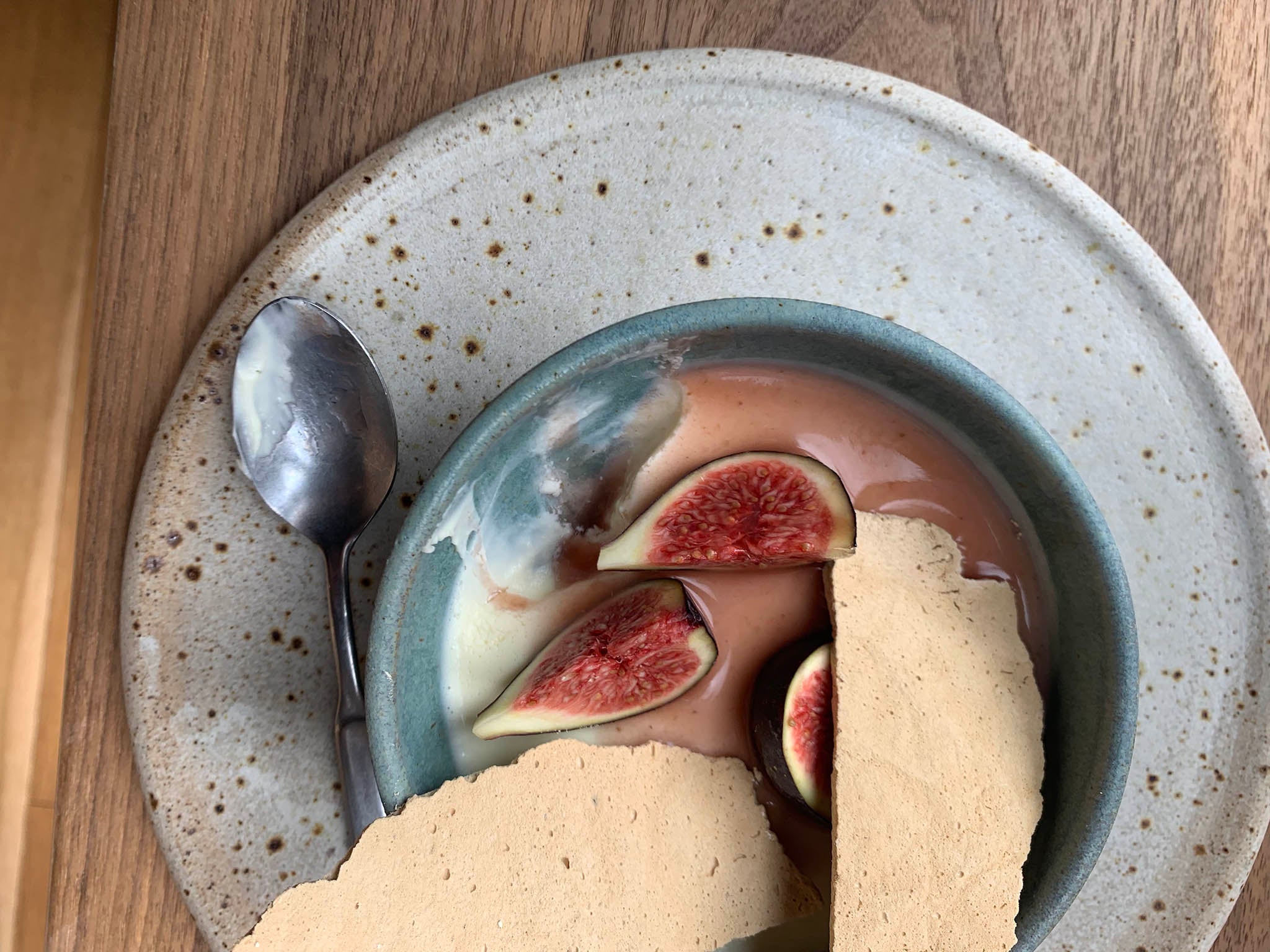 Fig leaf pannacotta from the pudding list