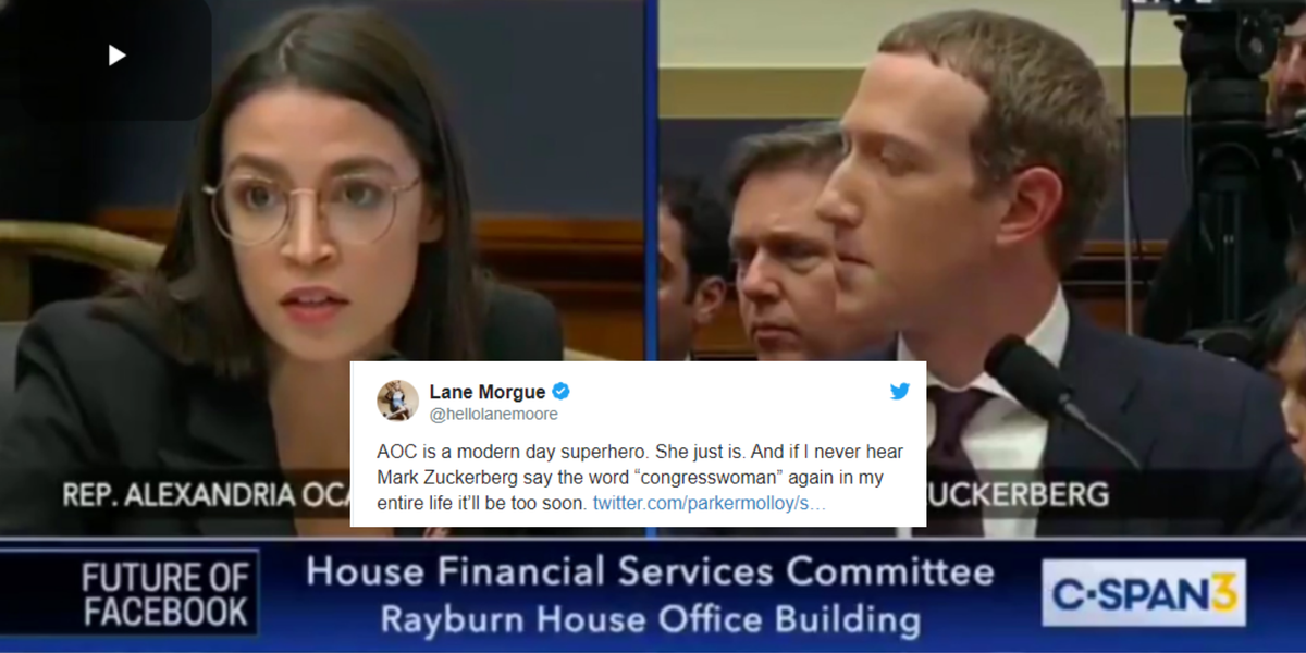 Ocasio Cortez Zuckerberg