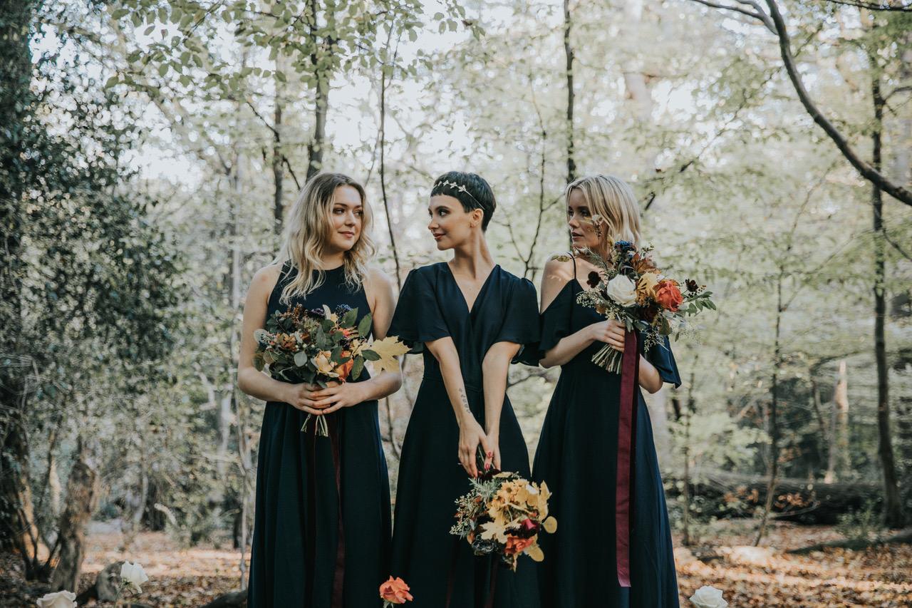 Brides are increasingly opting to have their bridesmaids dressed in different dresses (Rewritten)