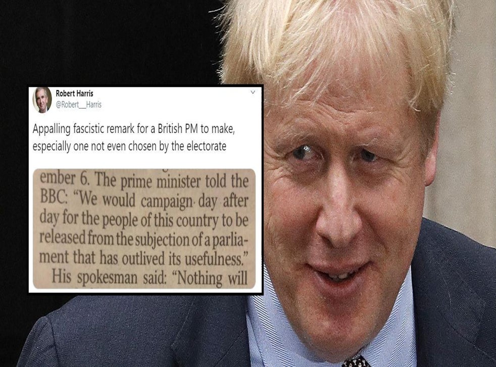 Brexit news This Boris Johnson quote about parliament is raising alarm bells indy100 indy100