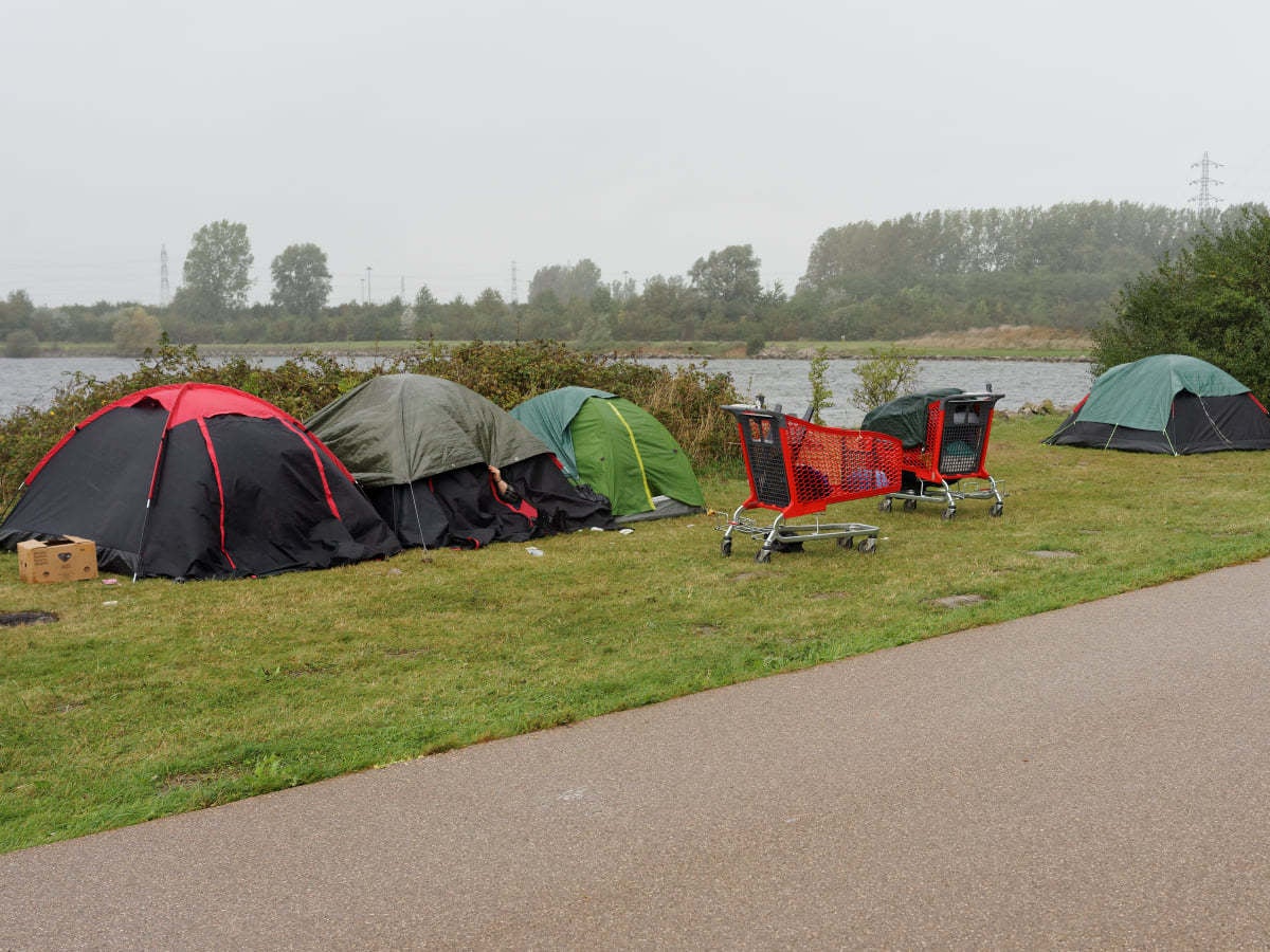 Salman and his family are currently sleeping in a nature reserve in Grande-Synthe, Dunkirk (Jean-Philippe Huguet)