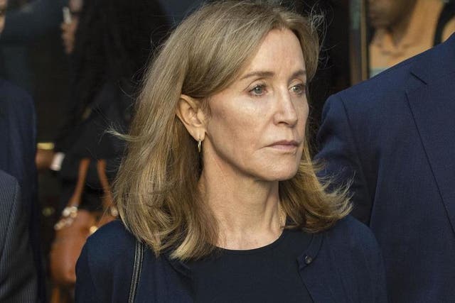 Felicity Huffman exits the John Joseph Moakley United States Courthouse in Boston, where she was sentenced for her role in the college admissions scandal on 13 September, 2019.