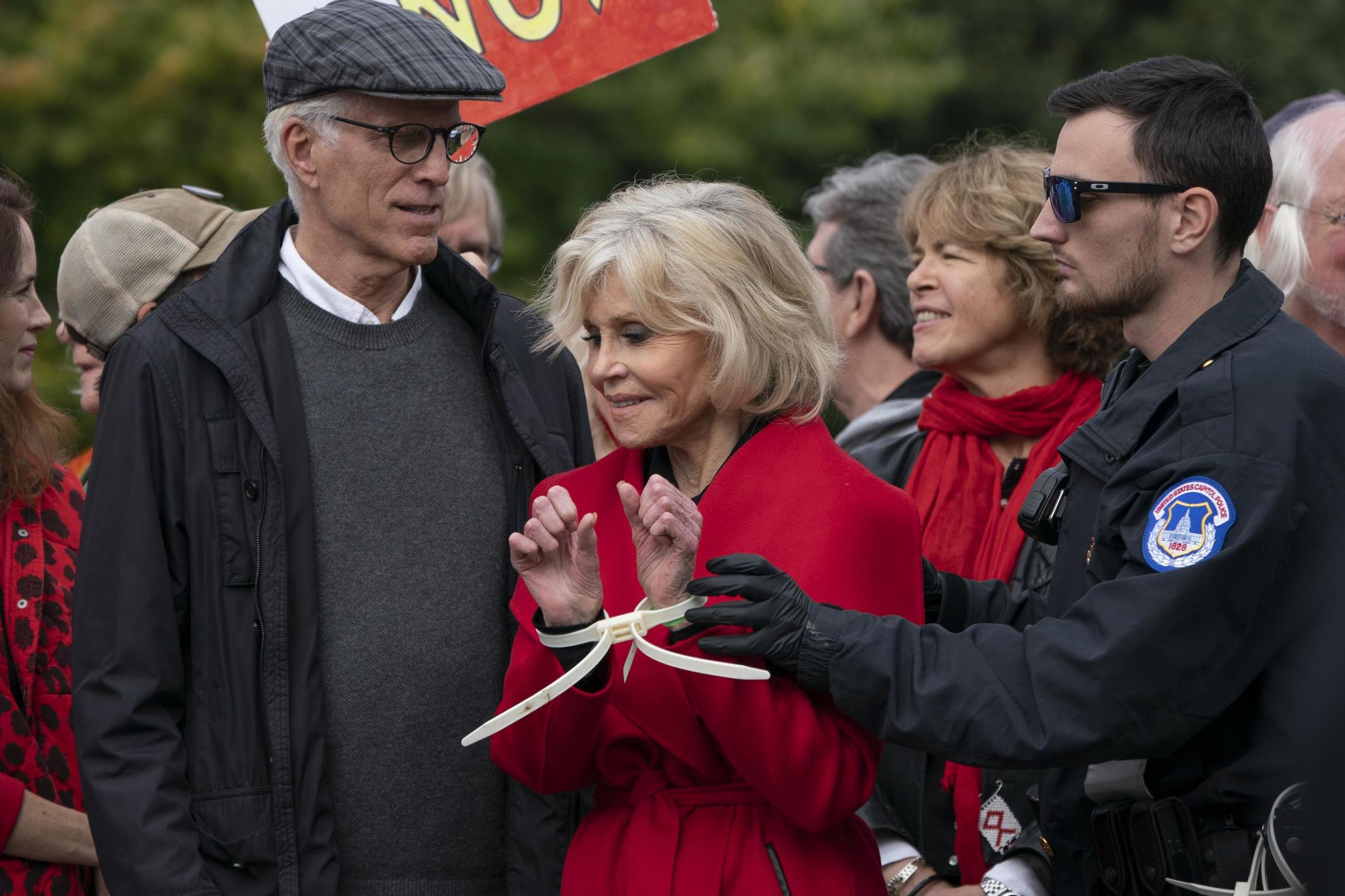 Ted Danson and Jane Fonda arrested while protesting climate change