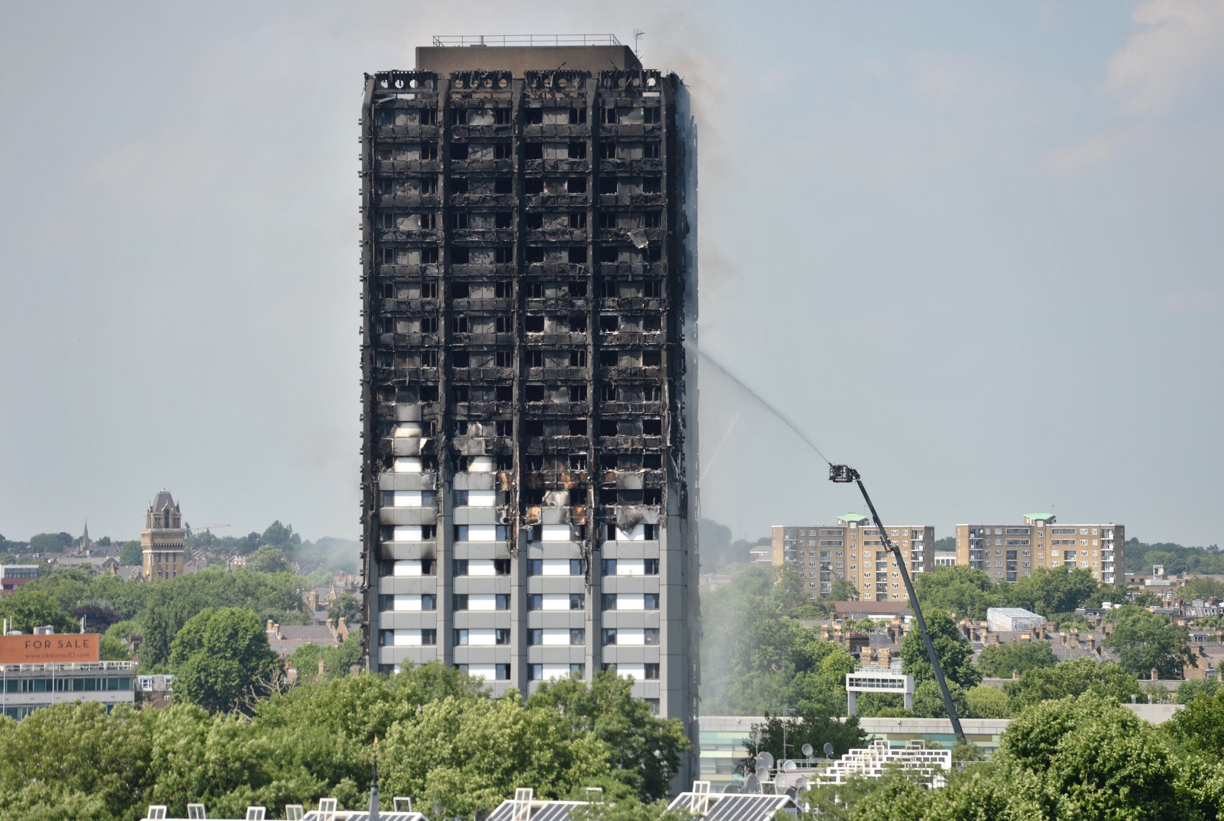 Of 450 high-rise residential buildings in England found to have the combustible cladding, 315 are yet to undergo works to remove the material