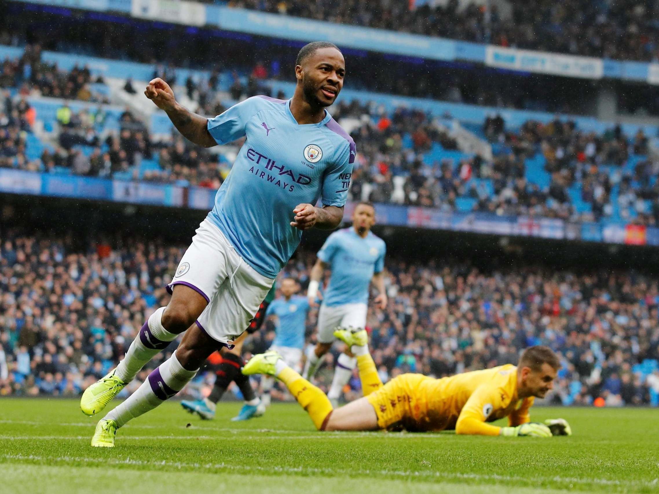 Man City vs Aston Villa result Raheem Sterling again the catalyst as City keep up pressure on Liverpool The Independent The Independent
