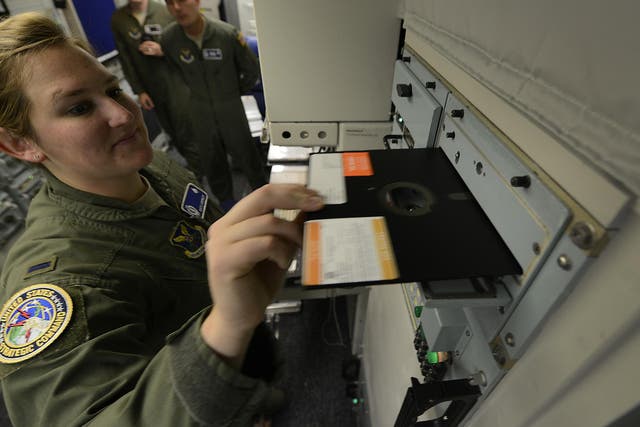 Obsolete technology in use at the Malmstrom Air Force Base in 2014