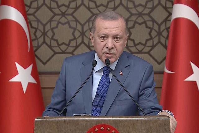President warned he would “open the gates” for asylum seekers if Ankara’s plans were vetoed