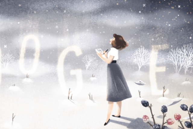 The Google Doodle marking what would have been Sylvia Plath's 87th birthday