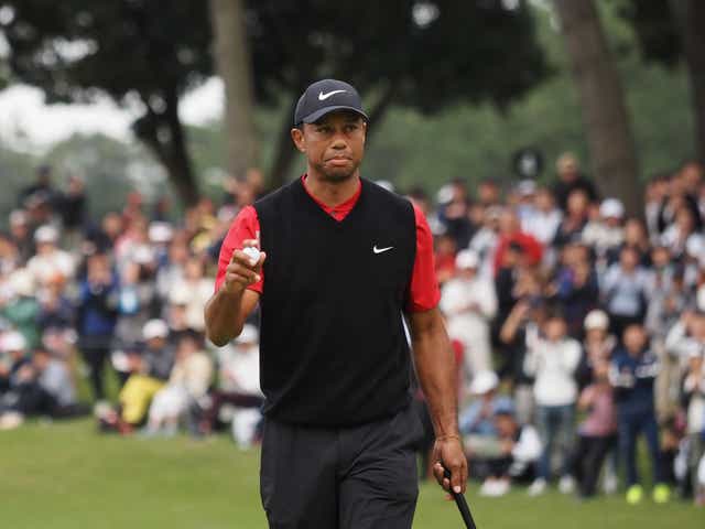 Tiger Woods leads the Zozo Championship by three shots