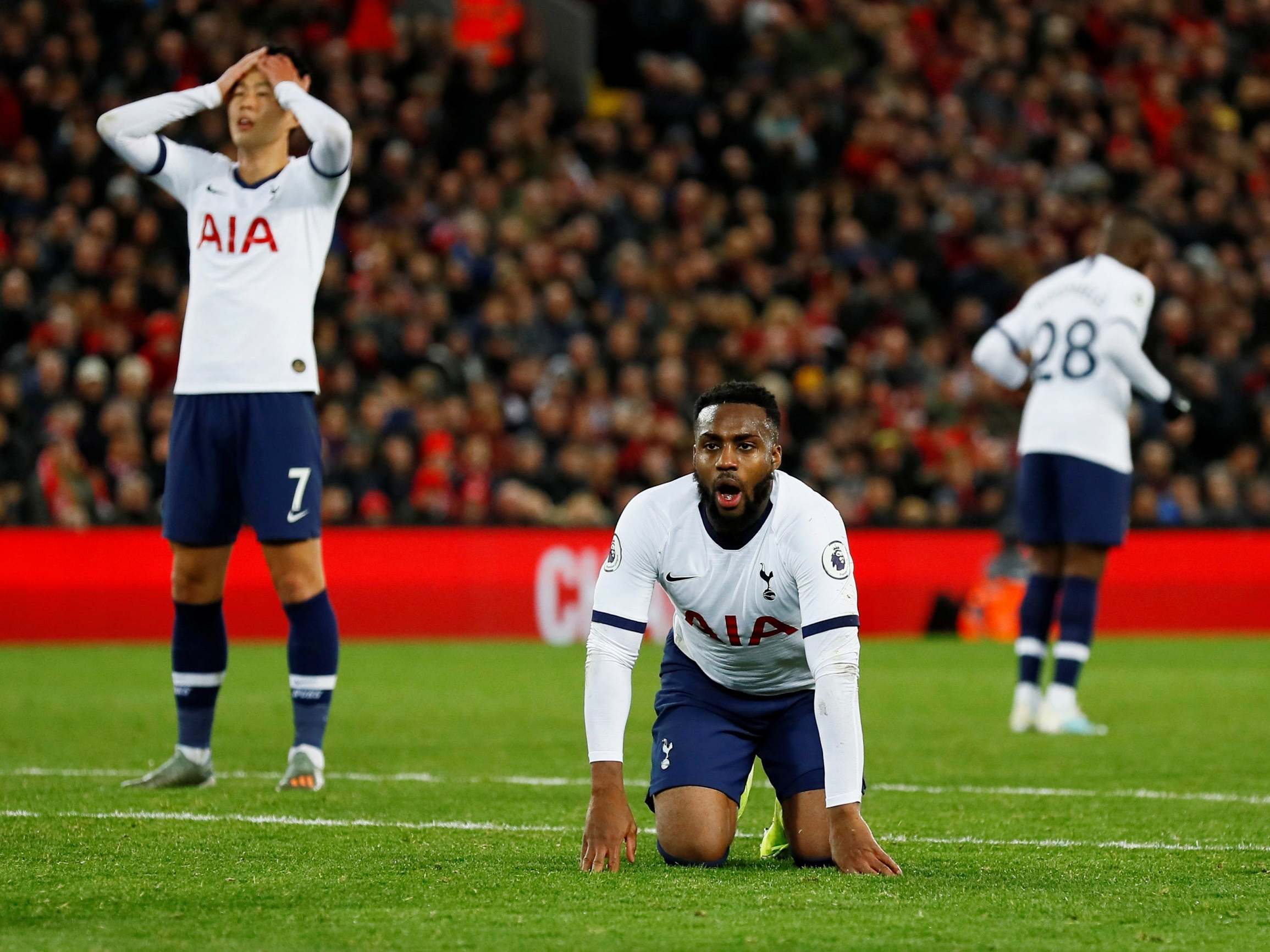 Tottenham Hotspur's Danny Rose reacts after a missed chance