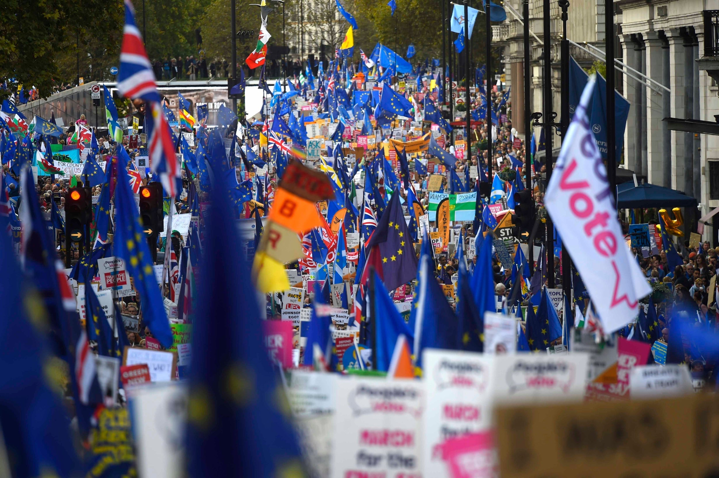 Protesters take to the streets on 19 October to demand a Final Say on Brexit