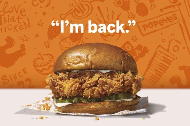 Popeyes announces return of fried chicken sandwich