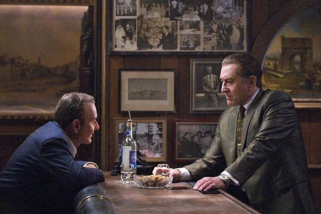 Killers in suits, yet belonging to legend: Joe Pesci and Robert De Niro in Martin Scorsese's The Irishman