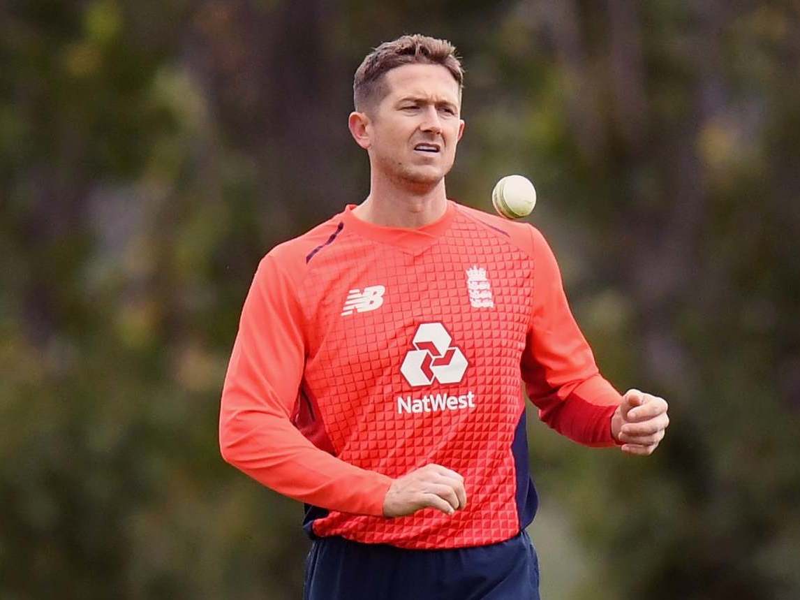 Joe Denly of England looks on