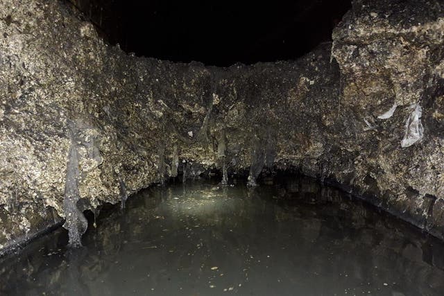 Engineers removed the fatberg piece by piece after breaking it up using high-pressure water jets