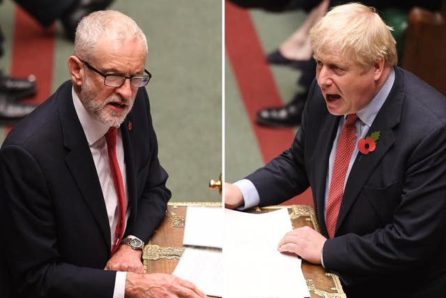 Jeremy Corbyn, left, and Boris Johnson