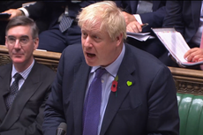 Live: Boris Johnson attacked over broken Brexit pledge