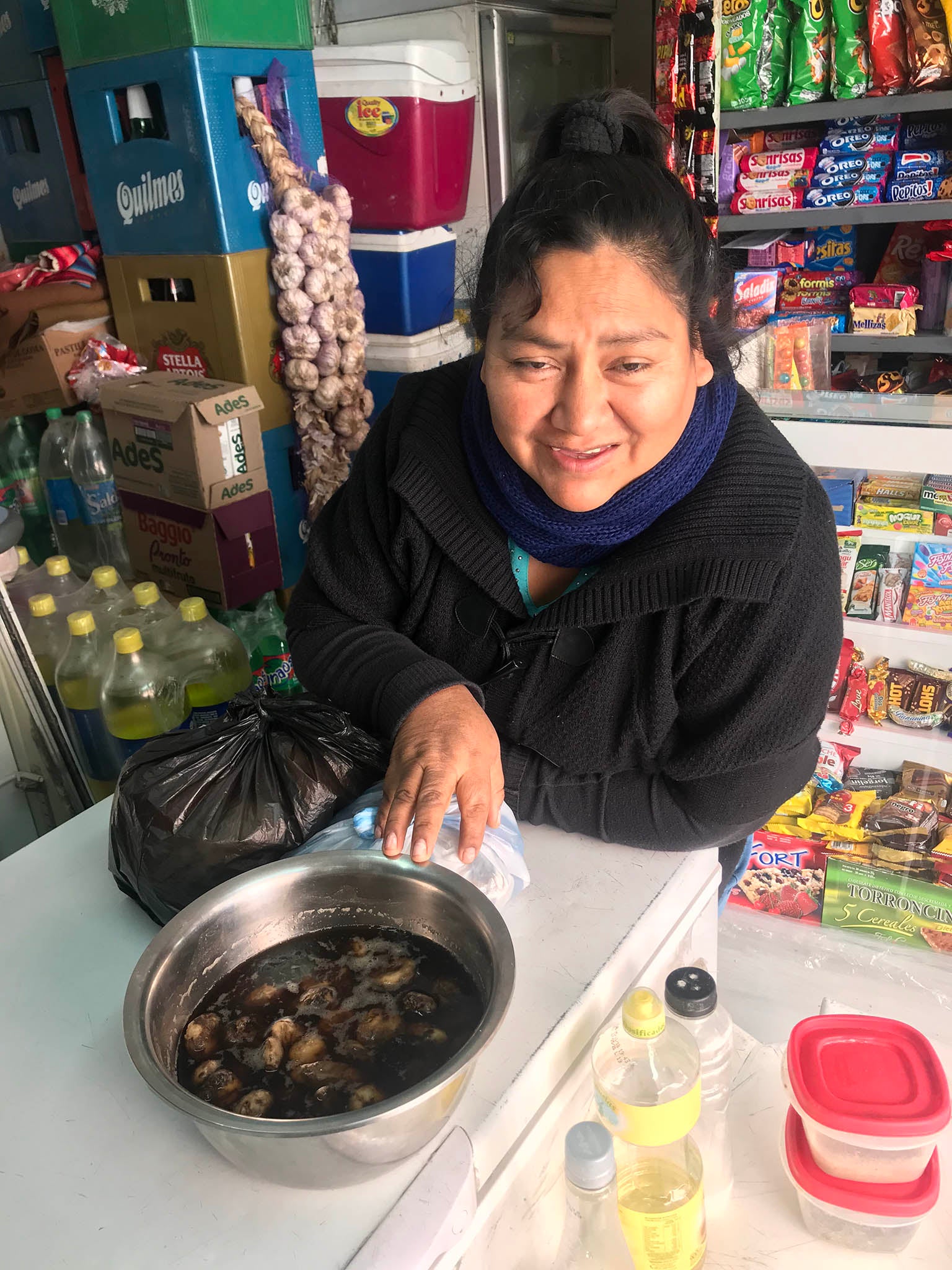 Elvia previously ran an illegal food stall before opening up here in the food court