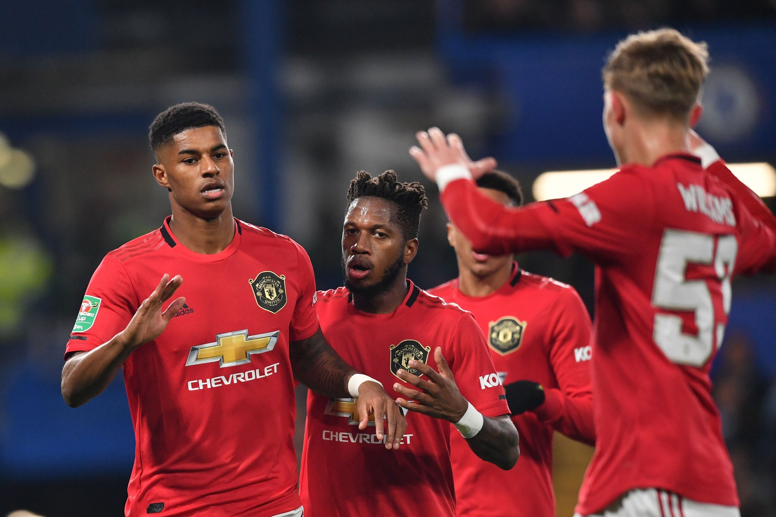 Marcus Rashford scored twice as Manchester United beat Chelsea