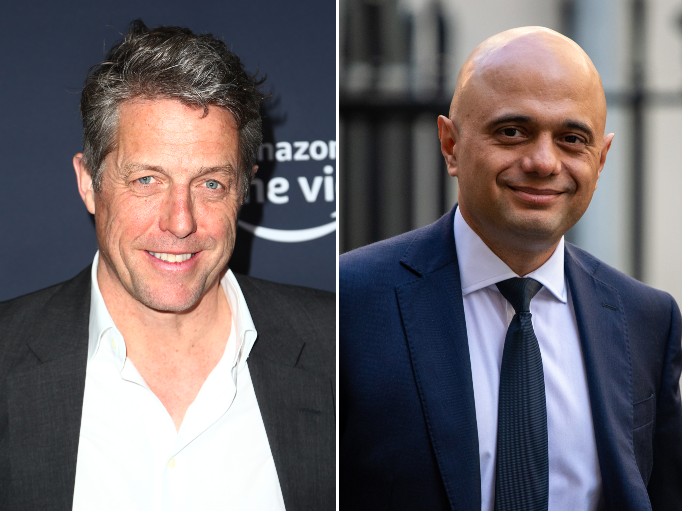 Hugh Grant and Sajid Javid