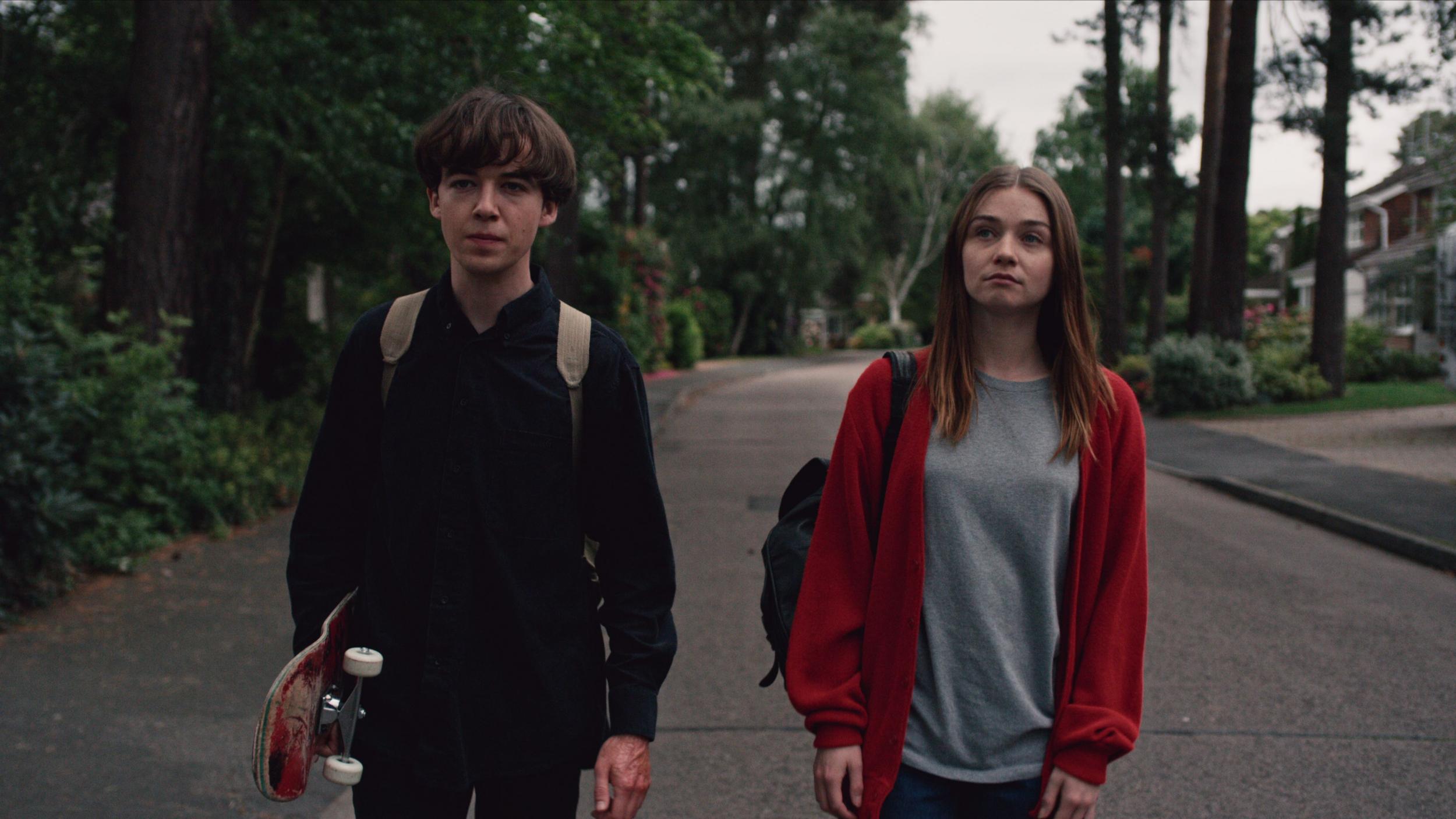 Alex Lawther as James and Barden as Alyssa in ‘The End of the F***ing World’ season one