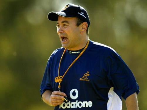 Then Australia coach Eddie Jones barks at his players in 2003