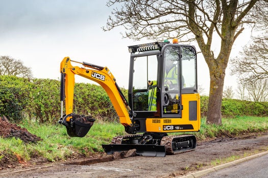 The electric digger (quietly) at work