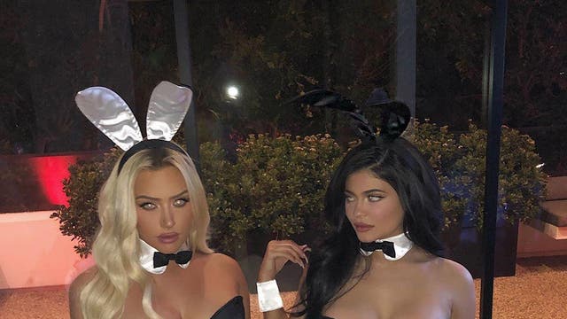 Jenner dressed as a Playboy bunny for this particular Halloween party, which she attended alongside her YouTube star friend, Karanikolaou, who wore the same ensemble.