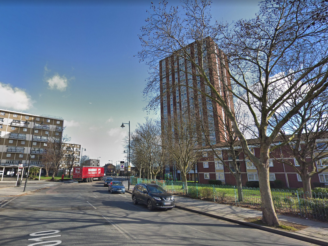 The boy plunged from a window in a block of flats in Tottenham High Road, north London