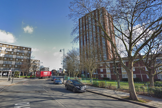 The boy plunged from a window in a block of flats in Tottenham High Road, north London