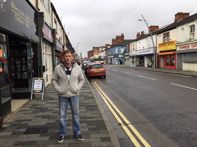 Matt Walsh in Freeman Street, Grimsby (The Independent)