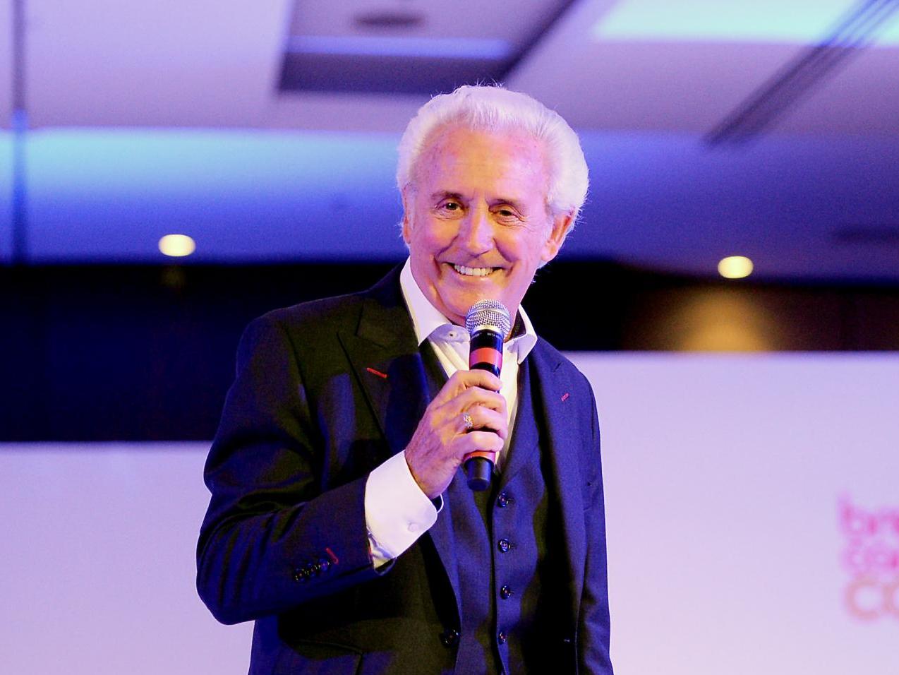 Singer Tony Christie performs at a charity event in 2017