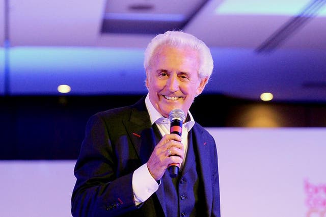 Singer Tony Christie performs at a charity event in 2017