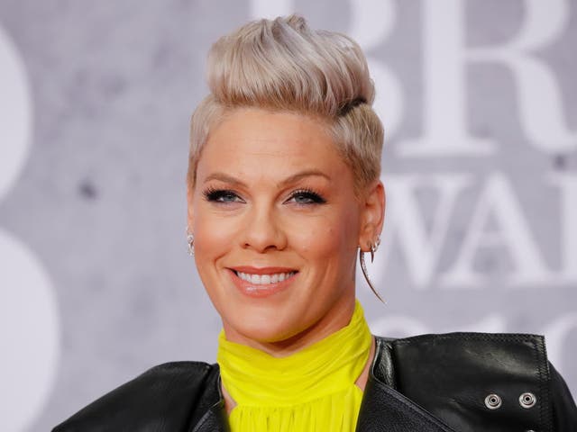 Pink attends the BRIT Awards in 2019