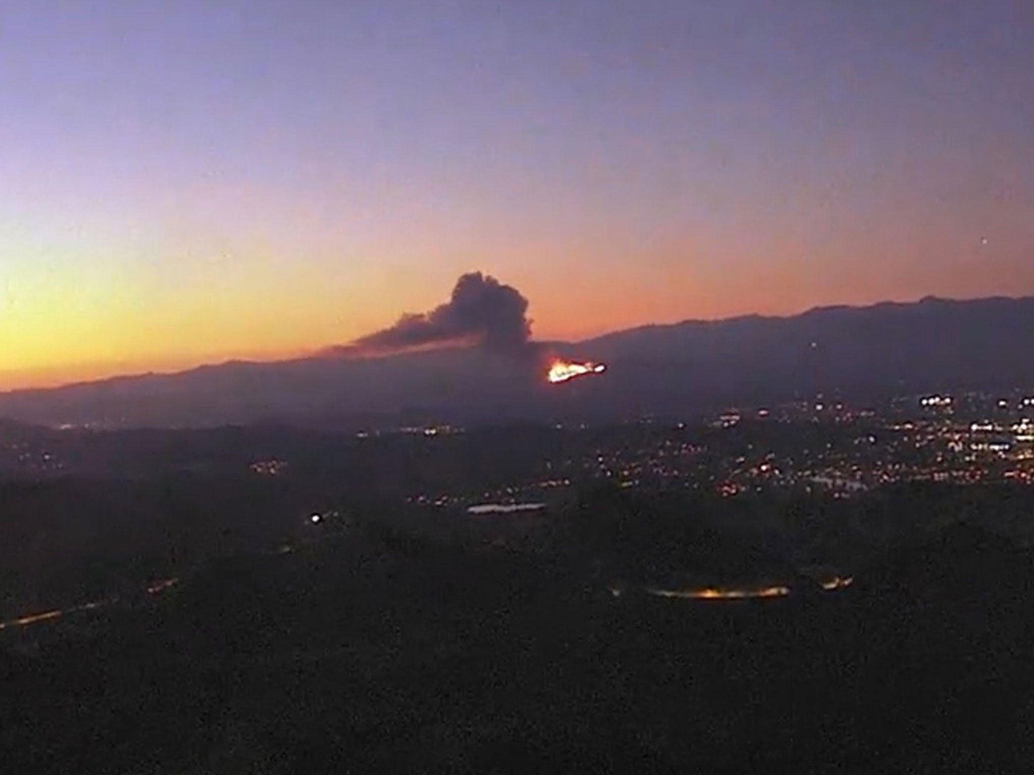 California wildfires: Ignition of Maria fire spotted on camera