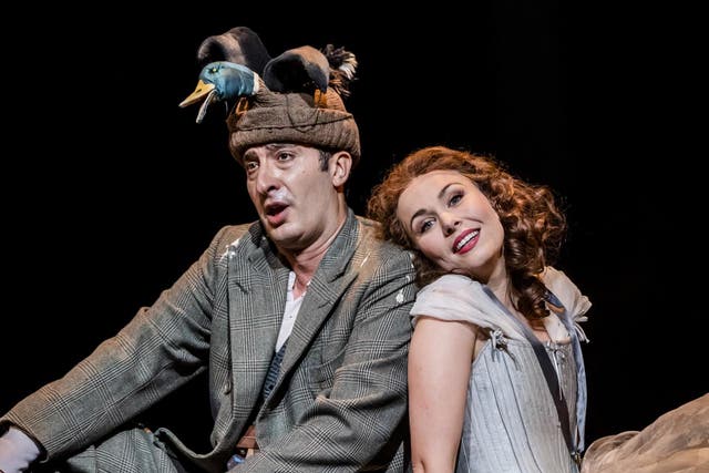 Vito Priante and Elsa Dreisig in ‘The Magic Flute’ at the Royal Opera House