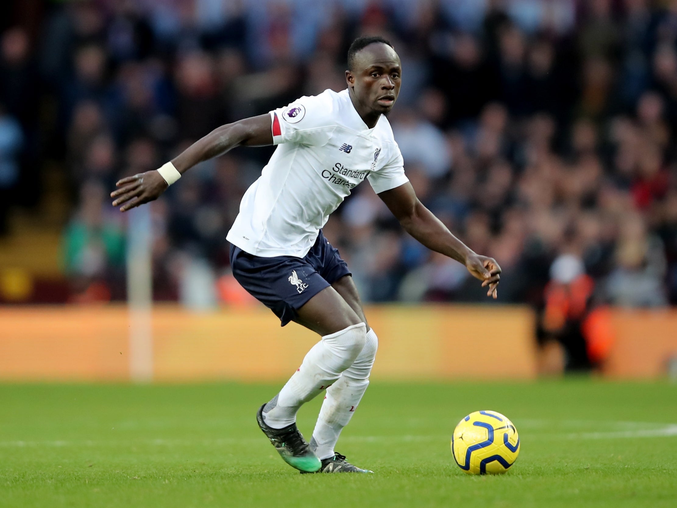 Sadio Mane of Liverpool during the Premier League match between Aston Villa and Liverpool FC at Villa Park